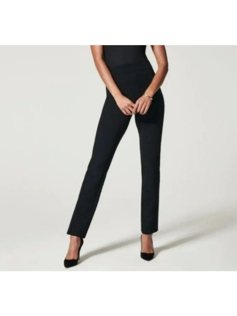 Spanx Black Slim Fit Stretch Pants Womens Medium